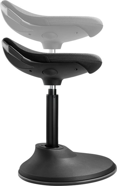 Stol zyre DELTACO Office Perch, i rregullueshëm, mban deri 110 kg, i zi