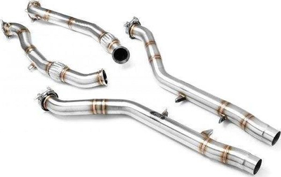Downpipe RM Motors për Audi S6 S7 RS6 RS7 4.0 TFSI, 76.1 mm, çelik inoks