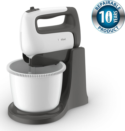 Mikser dore Tefal PrepMix Plus HT464138, 500W, me bazë për ta vënë, gri me të bardhë