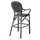 Stol bari alumini bamboo look,"HM5794.02", zezë/ bardhë