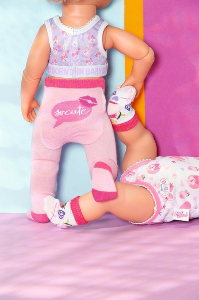 Set geta dhe çorape për kukulla Baby Born, 43cm, shumëngjyrëshe