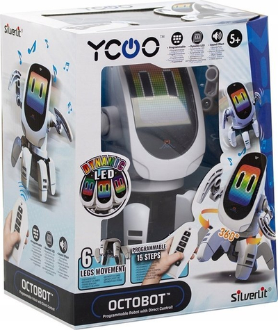 Lodër robotike Octobot Robot, programueshme 15 hapa, me telekomandë, shumëngjyrëshe