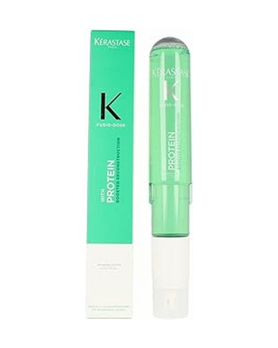 Trajtim flokësh Kérastase Fusio Dose Protein Booster Reconstruction, 120ml, për flokë të dëmtuar, i gjelbër