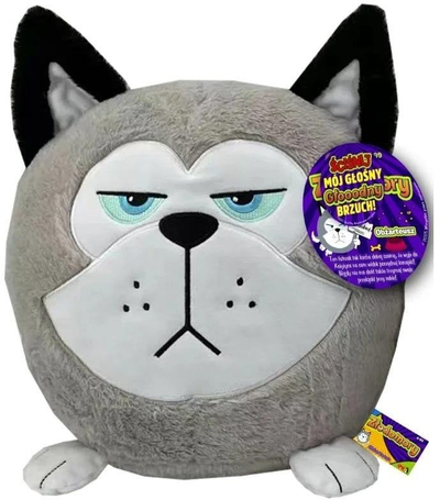 Lodër pelushi Epee Gluttons Plus Husky, 31 cm, me zë, gri
