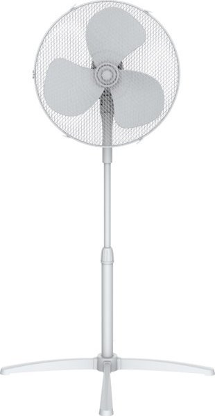 Ventilator për në dysheme Midea FS40-20M, rrotullim 80°, argjend
