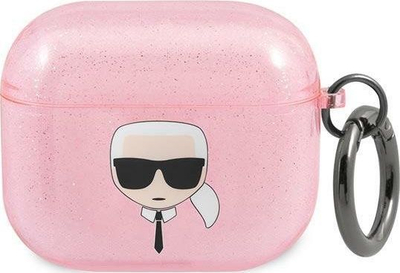Kuti mbrojtëse Karl Lagerfeld për AirPods 3, rozë