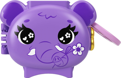 Сет за игра Polly Pocket Pet Connects Elephant, компактен, со фигура, повеќебојен