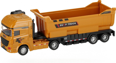 Lodër kamion ndërtimi MEGA CREATIVE TRUCK CAR MIX, 26 cm, me friksion, i verdhë