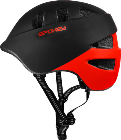 Helmet biçiklete për kalamaj Spokey CHERUB, 44-48 cm, In-Mold, e zezë me të kuqe