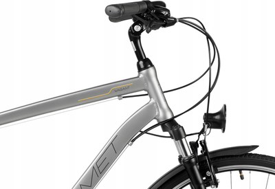 Треккинг велосипед Romet Wagant, Shimano менувач, со багажник, металик сива