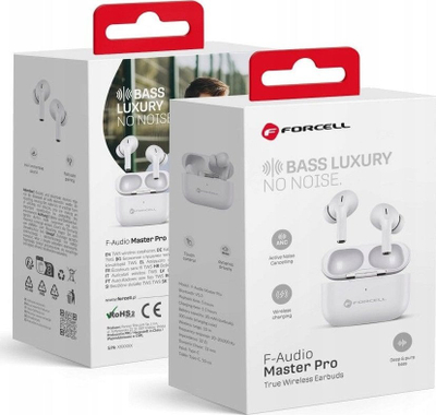 Kufje TWS Forcell Master PRO, Bluetooth 5.3, ANC, të bardha