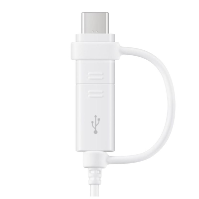 Kabllo Samsung, USB A / USB C / Micro-USB B, 1.5 m, e bardhë