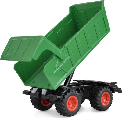 Lodër traktori me telekomandë Amewi RC Tractor, me rimorkio ngritëse, Li Ion 500mAh, i gjelbër