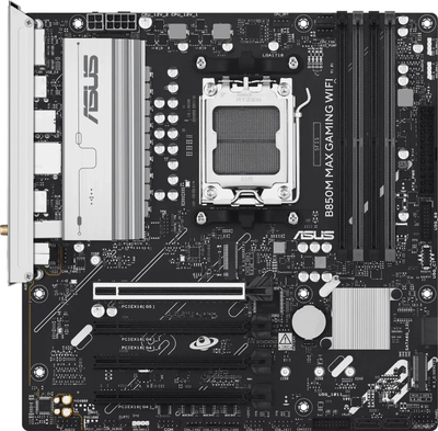 Pllakë amë ASUS B850M Max Gaming WiFi, DDR5, Micro ATX, e zezë