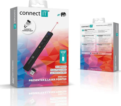 Prezantues me lazer Connect IT CLP 2050 BK, wireless, USB nano receiver, i zi