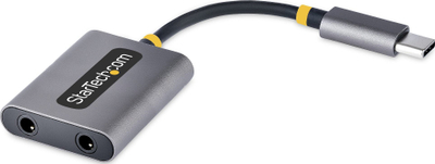 Adapter audio StarTech USB C në 2x 3.5mm, me mikrofon, i bardhë