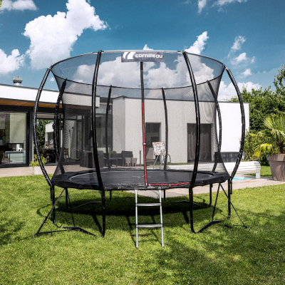 Trampolinë Cornilleau Spring Care 311123, diametër 366 cm, me rrjetë mbrojtëse, jeshile