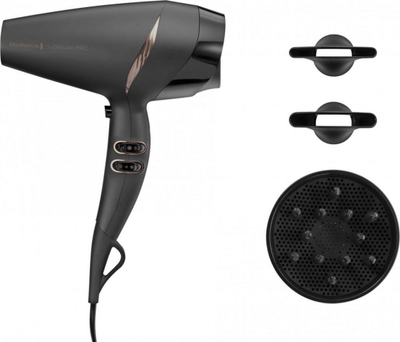 Tharëse flokësh Remington Supercare Pro 2200 AC 7200, 2200W, jonizuese, e zezë