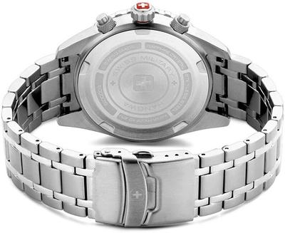 Orë dore për meshkuj Swiss Military Hanowa Afterburn Chrono SMWGI0000307, e argjendtë