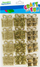 Stikera dekorativë vetëngjitës Craft With Fun Gold Christmas, set 12 copë, plastikë, ngjyrë ari