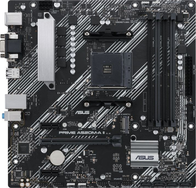 Pllakë amë Asus PRIME A520M-A II, AM4, DDR4, e zezë