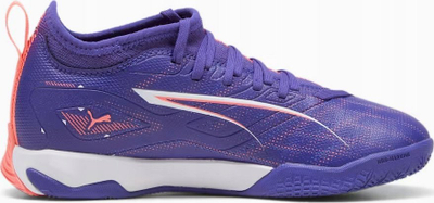 Këpucë futbolli për sallë Puma Ultra 5 Match IT+ Mid Jr, për kalamaj, të purpurta