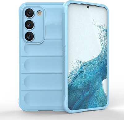 Kllëf telefoni Hurtel Magic Shield për Samsung Galaxy S23 Plus, TPU i butë e fleksibël, mbron nga rëniet, blu e çelët