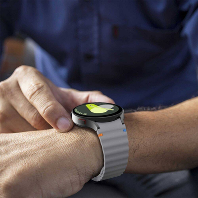 Rrip ore Tech-Protect Silicone Sport, për Samsung Galaxy Watch 4 5 5 Pro 6 7 FE, TPU, gri