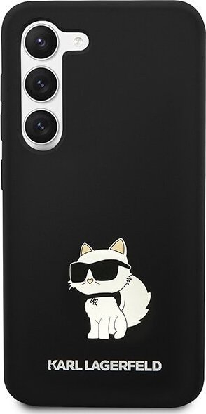 Mbrojtëse telefoni Karl Lagerfeld Choupette NFT, për Samsung Galaxy S24, silikon i lëngshëm, e zezë