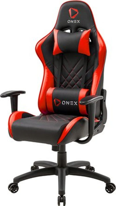 Karrige gaming ONEX GX220 AIR, leatherette, shpinore 90°–135°, e zezë me të kuqe