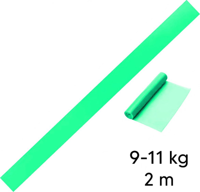 Shirit fitnesi Tape Rubber FT50A, 2 m, rezistencë e fortë 9–11 kg, jeshil