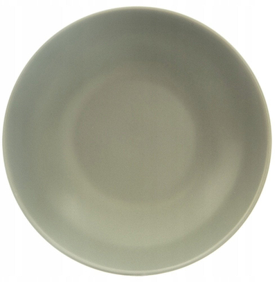Pjatë e thellë qeramike Dime, 22cm, mat, ngjyrë ulliri