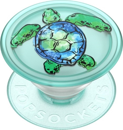 Mbajtëse telefoni Popsockets PopGrip Swappable Tortuga, universale, e gjelbër