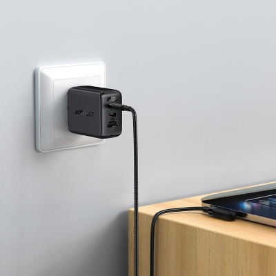 Kabllo Acefast USB C në USB C, 2m, 100W PD, e zezë