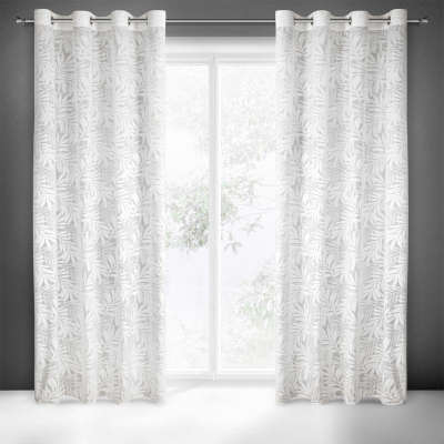 Perde Eurofirany Drape 400591, 140 x 250 cm, me gypa metalikë, e bardhë
