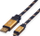 Kabllo USB Roline 11.02.8821, 2.0 A në Mini B, 0.8m, e zezë