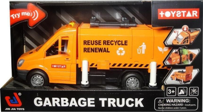 Lodër kamion Toystar Garbage Truck, me drita, me tinguj, portokalli