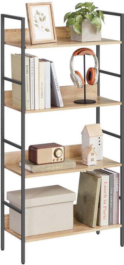 Raft LEOBERT Shelf, 73x17x35 cm, 4 rafte, ngjyrë sonoma