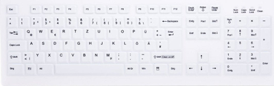 Tastierë Cherry, wireless, DE, e bardhë