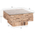 Tavolinë dite Sparrow HM9960, katrore 95x95x51.5cm, xham i temperuar, dru natyral