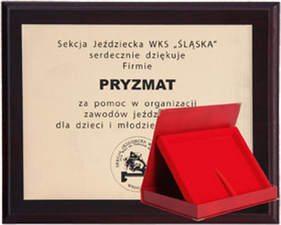 Diplomë plastike Victoria Sport, me laminat të gravuar dhe kuti