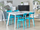 Set karrigesh kopshti CAMOGLI, 4 copë, plastike, ngjyrë turquoise