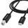 Kabllo USB Wozinsky WKDDY1S, USB-B në USB-C, 1m, USB 2.0, i zi