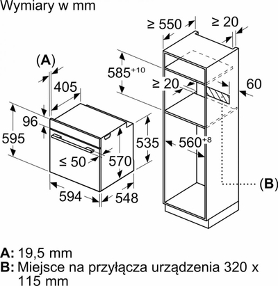 Furrë e integruar Bosch HBA534EB0