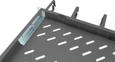 Rafth rrjeti Digitus Shelf, për kabllo, metal, i zi