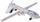 Lodër dron ushtarak Mailian ZA4327, metal me pull back, me drita dhe zë, gri