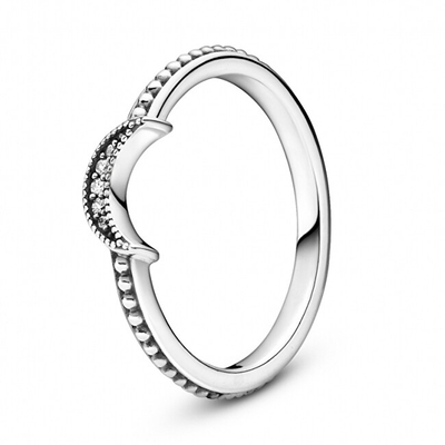 Unazë për femra Pandora Crescent Moon 199156C01, 54 mm, e argjendtë