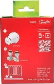 Set valvulash termostatike Danfoss RAS-CK RLV-KS, për radiator, metalik