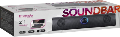 Soundbar për PC Z11, kompakt, kontroll volumit i ndriçuar, i zi