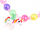 Set aksesorësh Unicorn Headband me varëse dhe unaza, shumëngjyrëshe